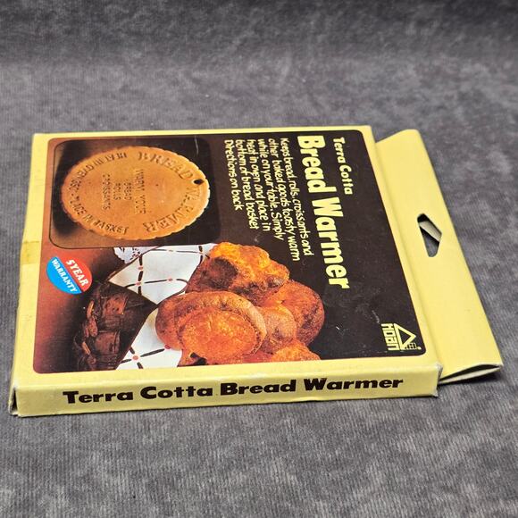 Vintage Hoan Terra Cotta Bread Warmer - Natural Kiln Dried Clay Bakery Warmer - Picture 3 of 5